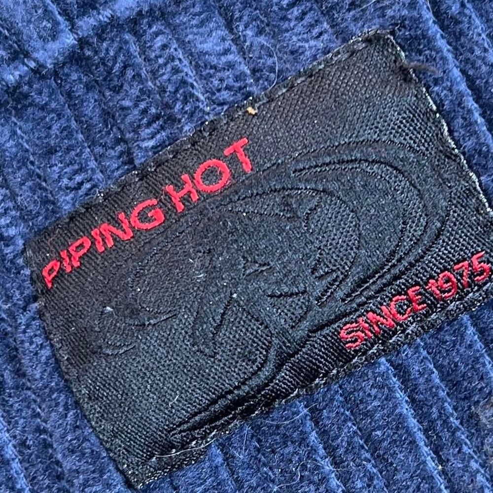 Vintage Blue Corduroy Zip Shirt Size Large - Picture 4 of 7